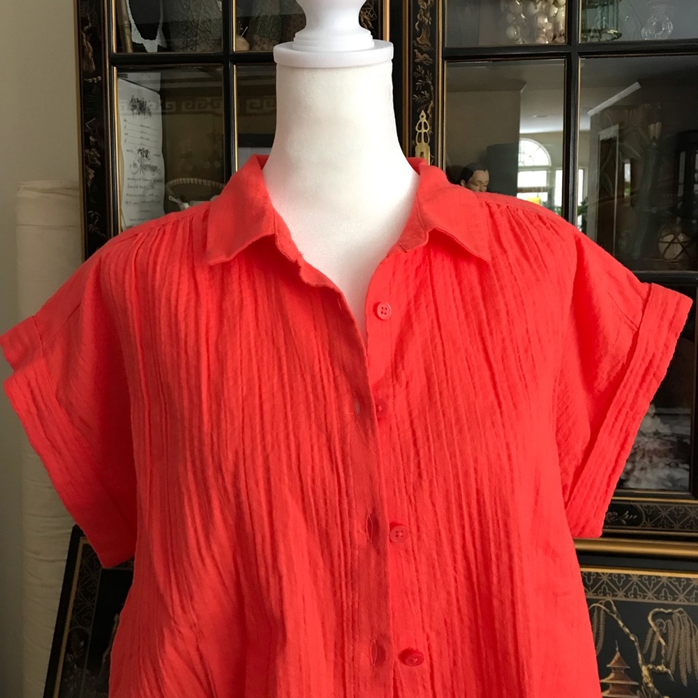 Loft womans coral blouse